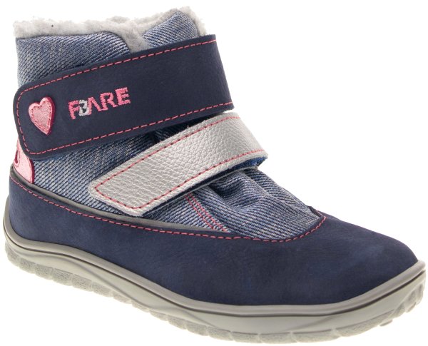 FARE BARE BJORNKY dětské zimní nepromokavé boty modro-růžové