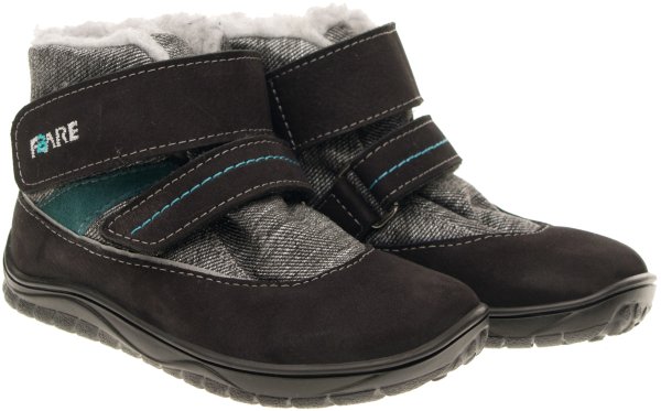 FARE BARE BJORNKY dětské zimní nepromokavé boty černo-šedé