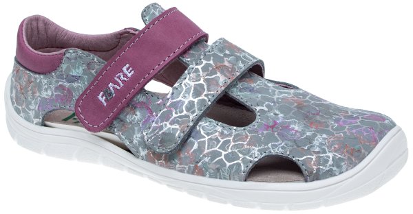 FARE BARE ECONOMIC dětské sandály šedo-růžové