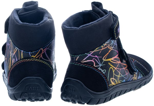 FARE BARE AVILA dětské celoroční nepromokavé boty černé
