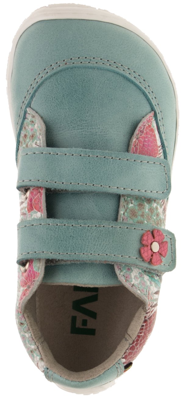 FARE BARE DARIANKY dětské celoroční boty tyrkysové květ