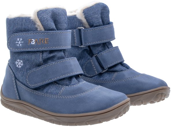 FARE BARE FINKY dětské zimní nepromokavé boty modré