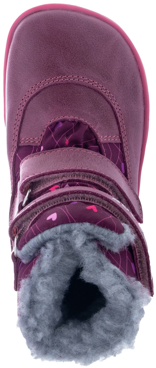 FARE BARE FINKY dětské zimní nepromokavé boty vínové