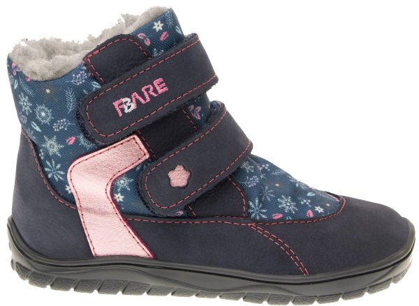 FARE BARE FROSTKY dětské zimní nepromokavé boty modro-růžové