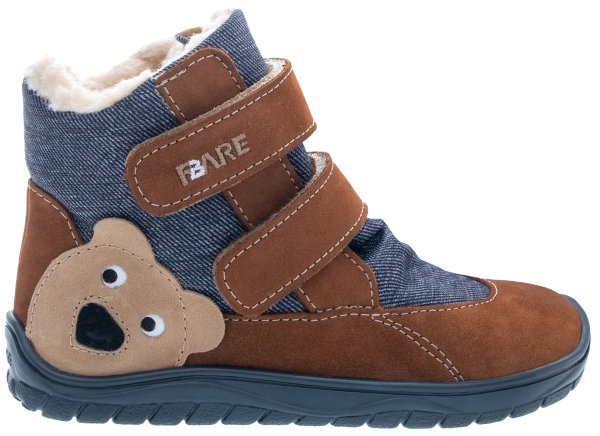 FARE BARE FROSTKY dětské zimní nepromokavé boty hnědé