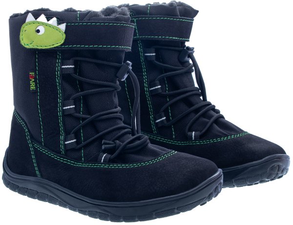 FARE BARE SNĚHULE dětské zimní nepromokavé boty černé