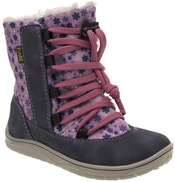 FARE BARE SNĚHULE dětské zimní nepromokavé boty růžové