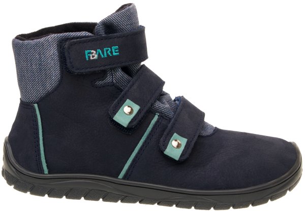 FARE BARE FJORDKY dětské celoroční nepromokavé boty modré