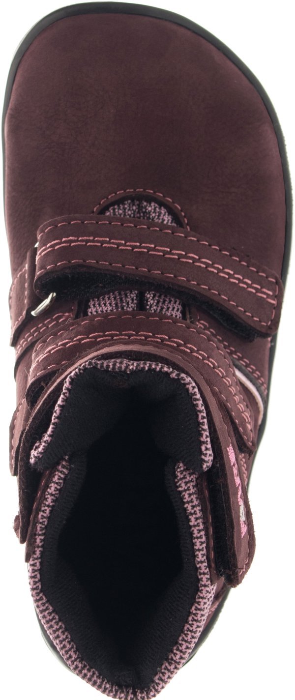 FARE BARE FJORDKY dětské celoroční nepromokavé kotníkové boty vínové