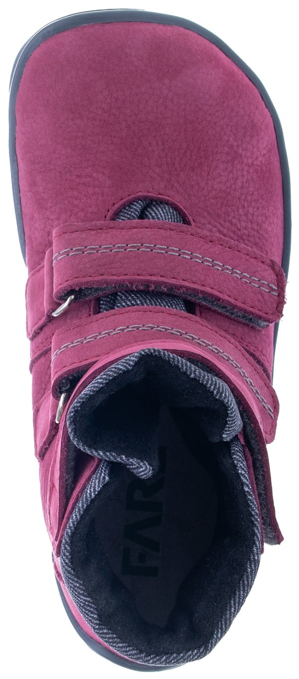 FARE BARE FJORDKY celoroční nepromokavé kotníkové boty vínové