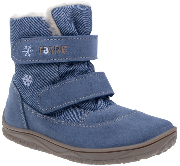 FARE BARE FINKY dětské zimní nepromokavé boty modré