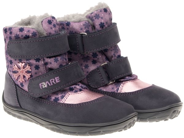FARE BARE FINKY dětské zimní nepromokavé boty růžovo-modré