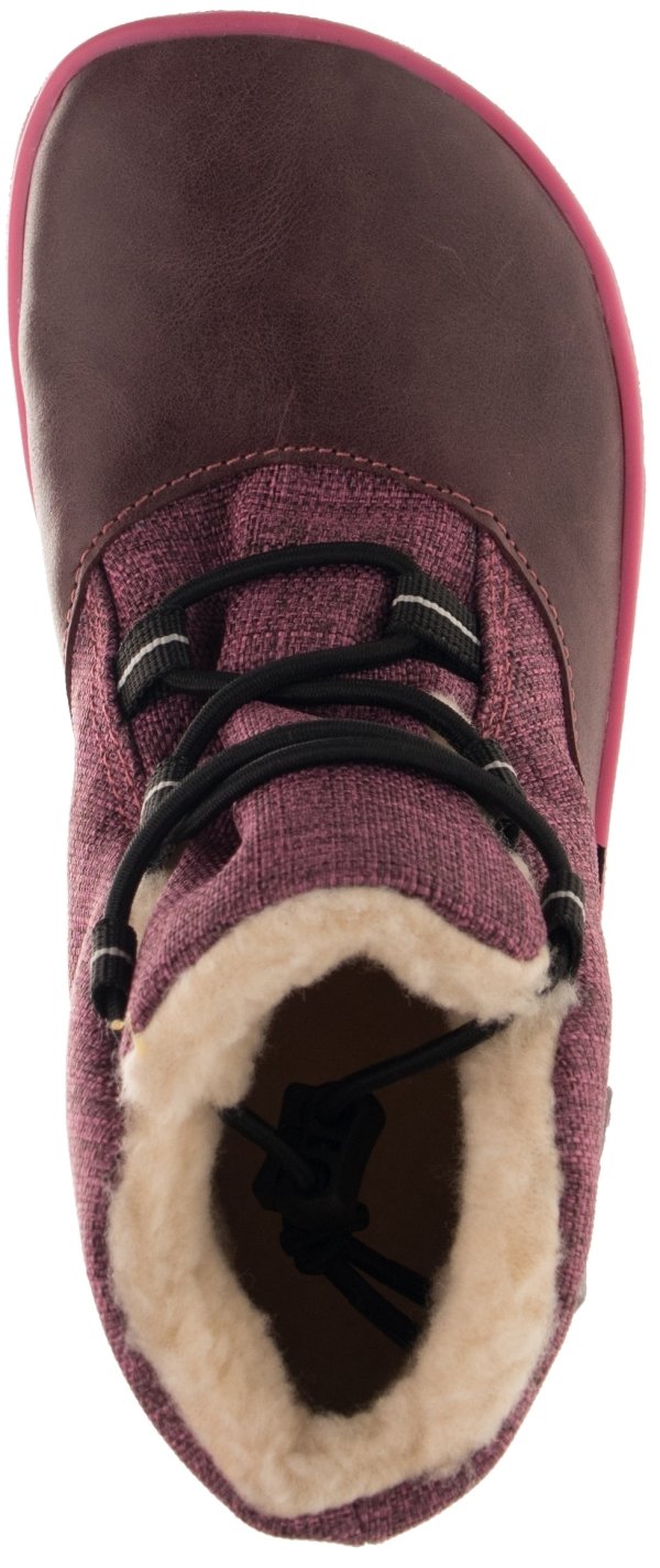 FARE BARE RIGY dětské zimní nepromokavé boty vínové