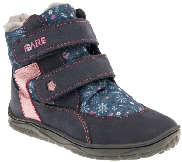 FARE BARE FROSTKY dětské zimní nepromokavé boty modro-růžové