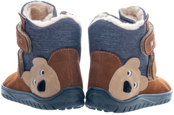 FARE BARE FROSTKY dětské zimní nepromokavé boty hnědé