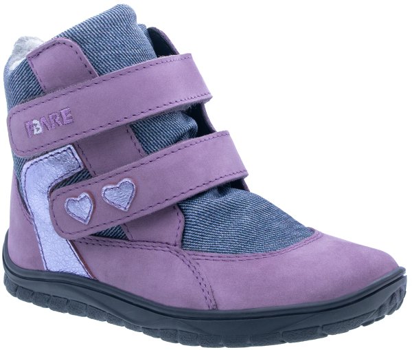 FARE BARE FROSTKY dětské zimní nepromokavé boty lila