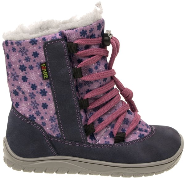 FARE BARE SNĚHULE dětské zimní nepromokavé boty růžové