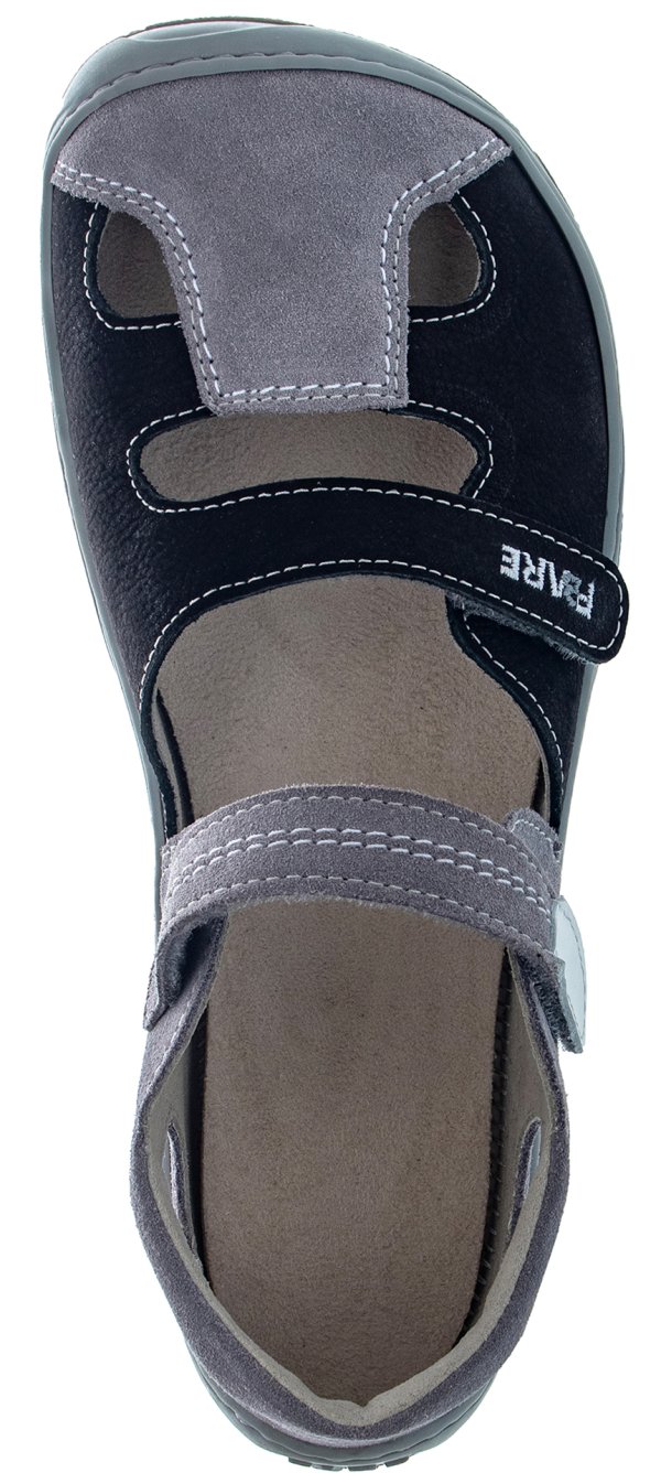 FARE BARE TRIPOLIS sandály černo-šedé