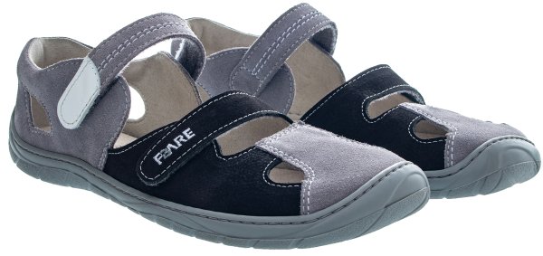 FARE BARE TRIPOLIS  sandály černo-šedé