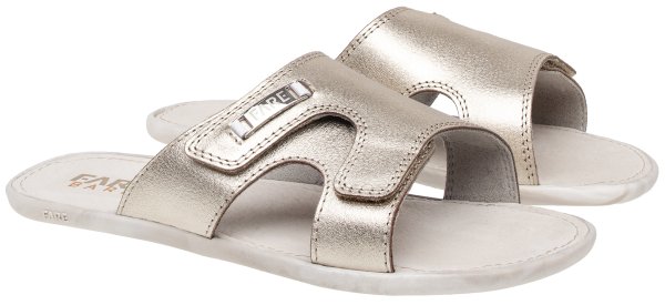 FARE BARE TERRA Pantoletten, goldfarben