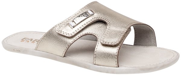 FARE BARE TERRA Pantoletten, goldfarben