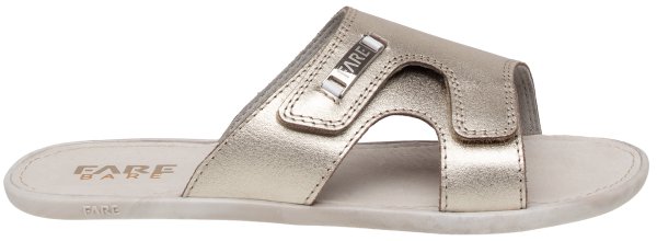 FARE BARE TERRA Pantoletten, goldfarben