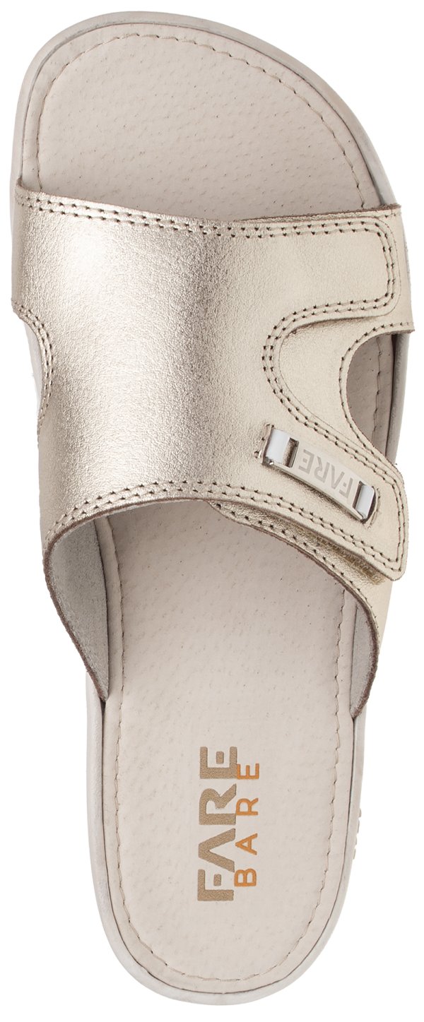 FARE BARE TERRA Pantoletten, goldfarben