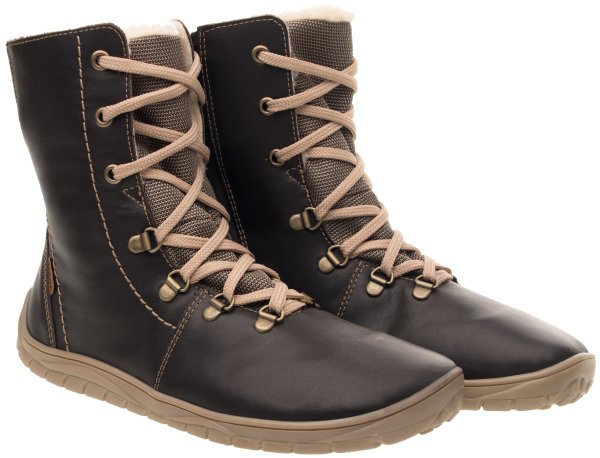 FARE BARE NORRY zimní nepromokavé boty dark chocolate