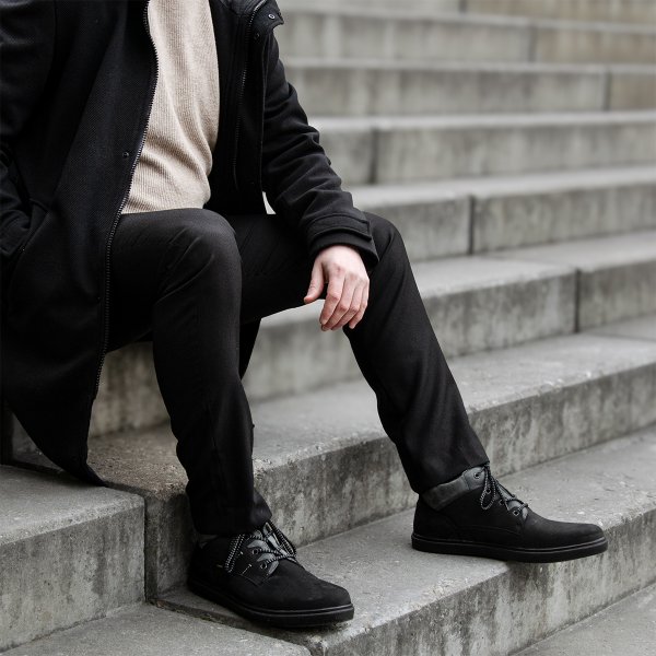 FARE KLASIK pánské celoroční boty černé