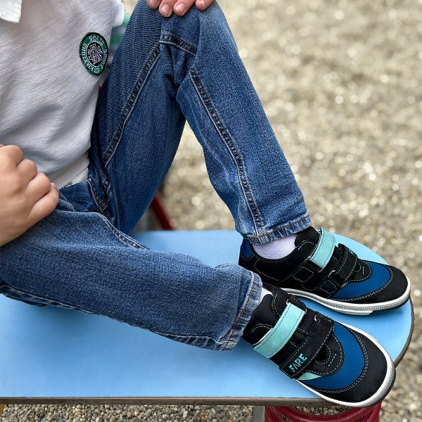 FARE KLASIK VENTO – wasserdichte Kinderschuhe für das ganze Jahr, schwarz