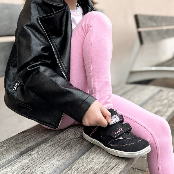 FARE KLASIK VENTO – wasserdichte Kinderschuhe für das ganze Jahr, schwarz