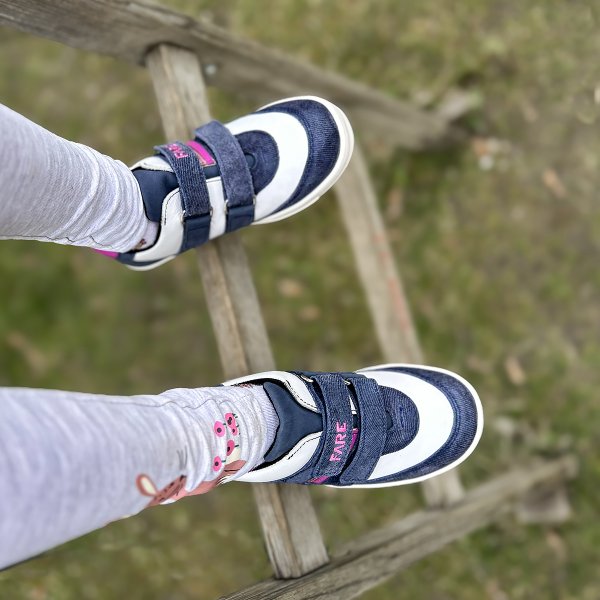 FARE KLASIK VENTO – wasserdichte Kinderschuhe für das ganze Jahr, blau-weiß