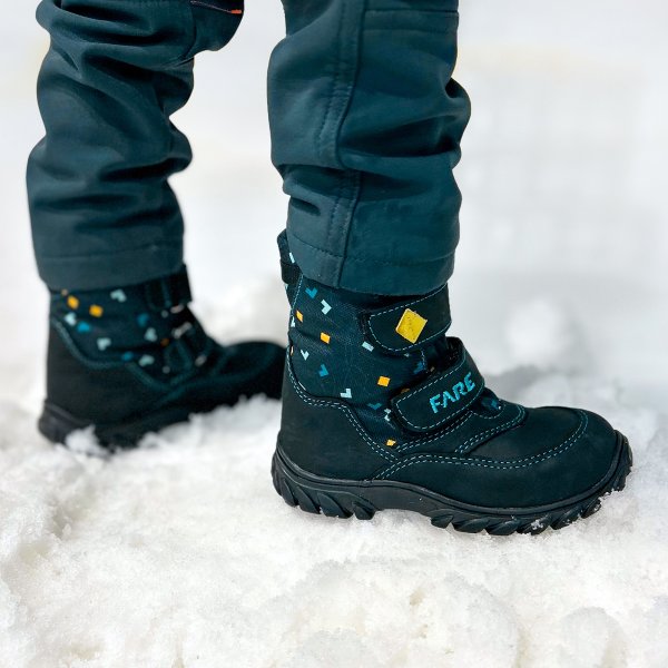 FARE KLASIK POLARIS kid's winter waterproof shoes black