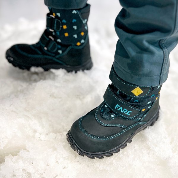 FARE KLASIK POLARIS kid's winter waterproof shoes black