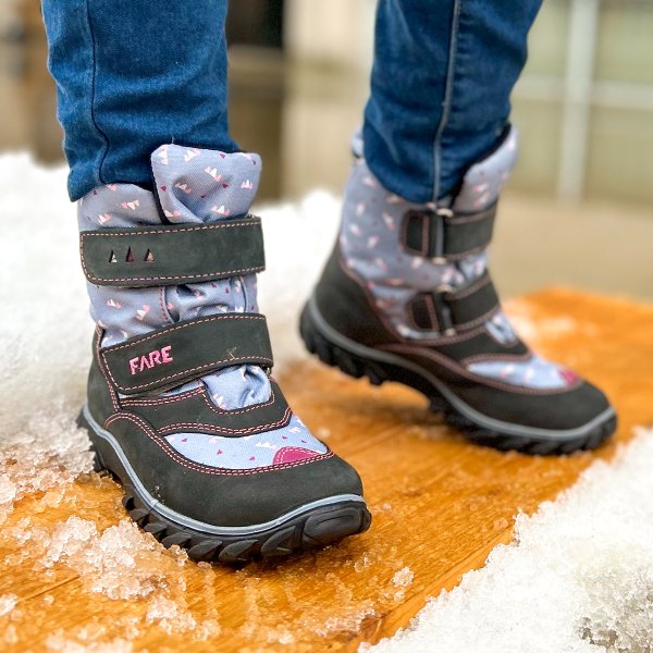 FARE KLASIK POLARIS dívčí zimní nepromokavé boty