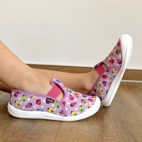 FARE KLASIK Dětské papuče na gumičku růžové