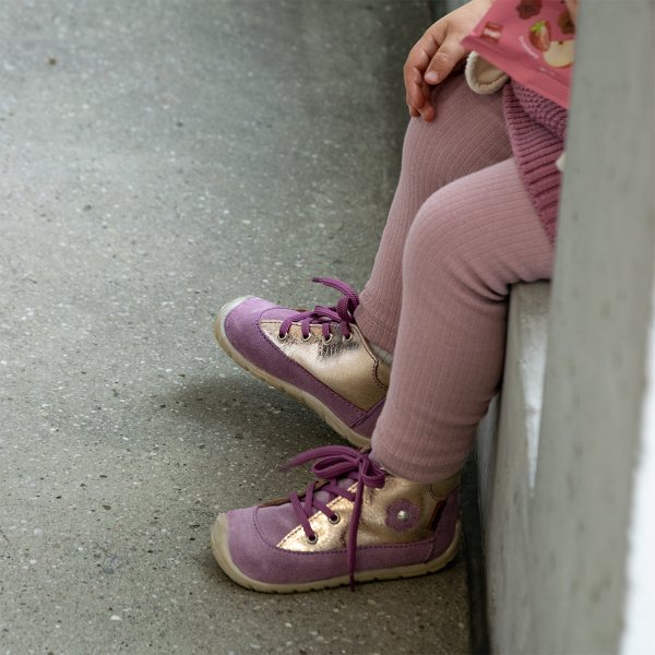 FARE FIRST MINI dětské celoroční boty lila šeříkové