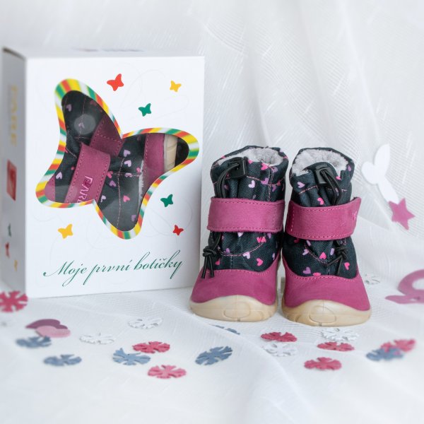 FARE FIRST SNOWIES dětské zimní boty růžové