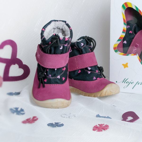 FARE FIRST SNOWIES dětské zimní boty růžové