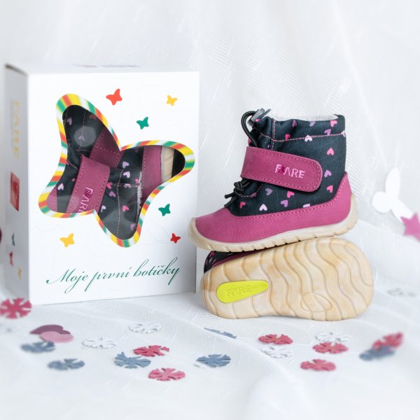 FARE FIRST SNOWIES dětské zimní boty růžové