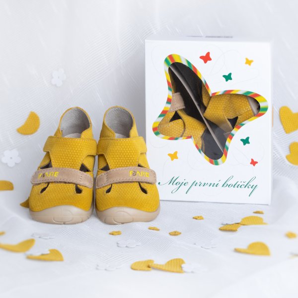 FARE FIRST BALEÁRKY dětské sandálky žluté