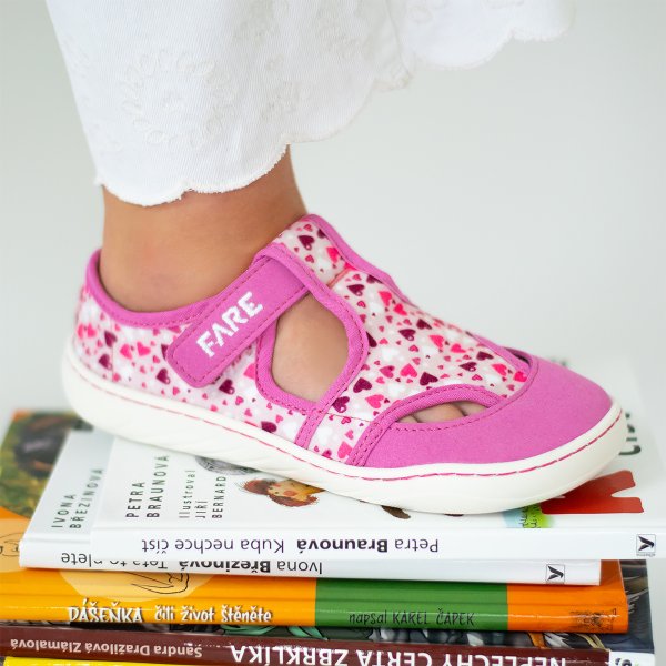 FARE MID-WIDE home and slipper shoes pink