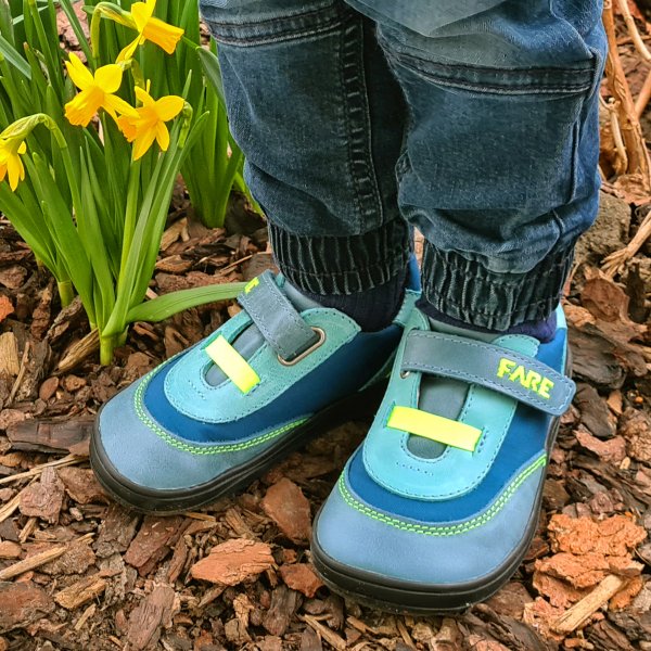 FARE MID-WIDE TRIP dětské celoroční nepromokavé boty modré