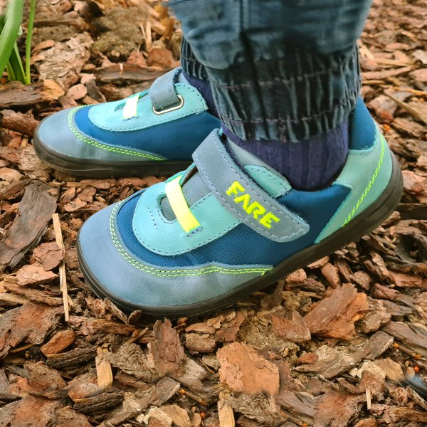 FARE MID-WIDE TRIP dětské celoroční nepromokavé boty modré