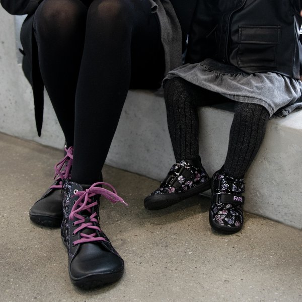 FARE MID-WIDE SUMMITKY dětské celoroční boty motýlci černá