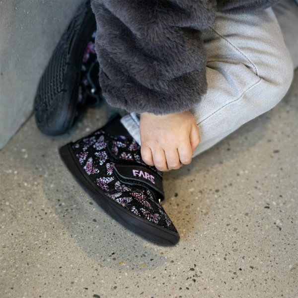 FARE MID-WIDE SUMMITKY dětské celoroční boty motýlci černá