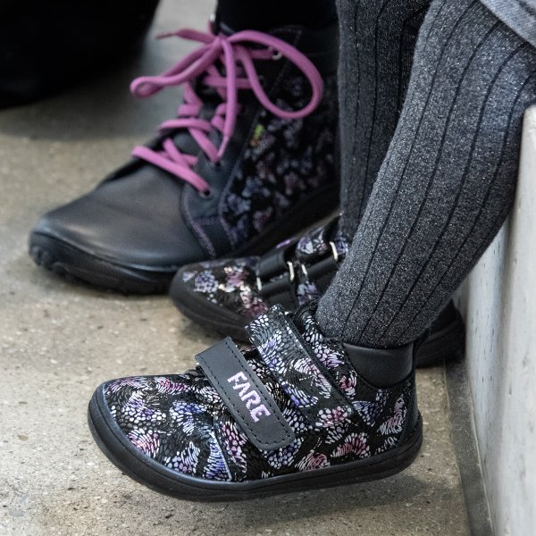 FARE MID-WIDE SUMMITKY dětské celoroční boty motýlci černá