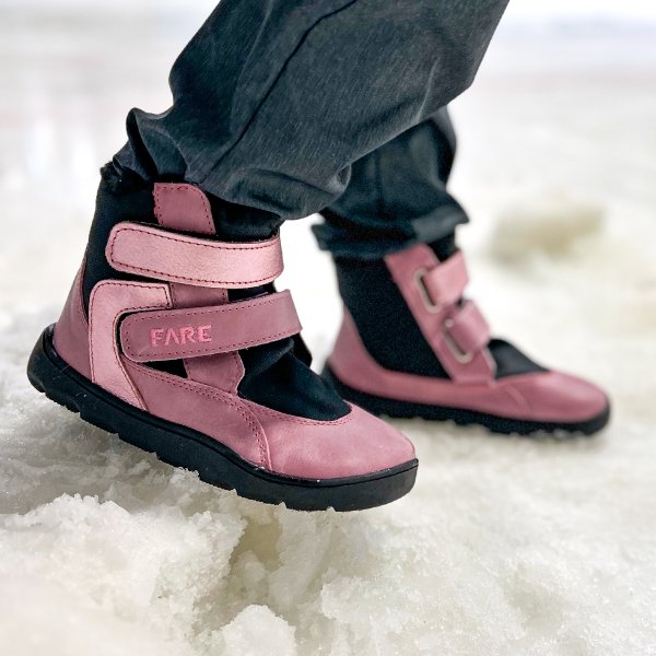 FARE MID-WIDE FROSTKY kid´s winter waterproof shoes pink