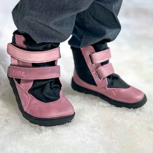 FARE MID-WIDE FROSTKY kid´s winter waterproof shoes pink