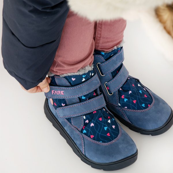FARE MID-WIDE FROSTKY kid´s winter waterproof shoes blue